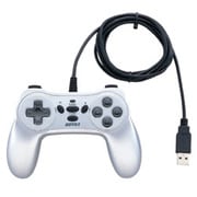 連射機能搭載 10ボタン USBゲームパッド シルバー RoHS指令準拠 BGCUD1002SVA