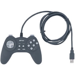 連射機能付 12ボタン USBゲームパッド ブラック BGCUD1201BKA