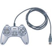 連射機能付 12ボタン USBゲームパッド シルバー BGCUD1201SVA