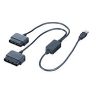 USB2.0/1.1対応 振動機能対応 ゲームパッドコンバータ 2ポートモデル ブラック BGCUPS203BKA