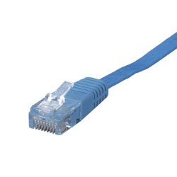カテゴリ6 LANケーブル ストレート フラットタイプ より線 ブルー 5m ETPC6F5BLA