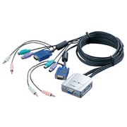 パソコン自動切替器 2台用 オーディオ端子付モデル BKVMP2A01A