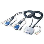 パソコン自動切替器 ディスプレイ/キーボード/マウス/スピーカ/マイク RoHS指令準拠 BKVMU2A01A