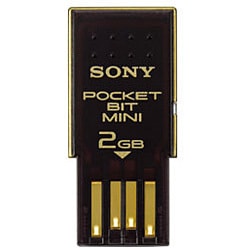 USB2.0対応 フラッシュメモリ ポケットビットミニ Windows ReadyBoost対応 2GB ブラック USM2GHX B