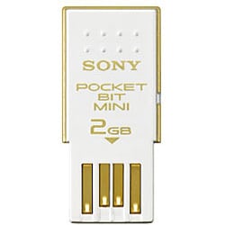USB2.0対応 フラッシュメモリ ポケットビットミニ Windows ReadyBoost対応 2GB ホワイト USM2GHX W