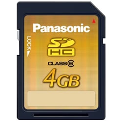CLASS6対応 SDHCメモリーカード 4GB RP-SDV04GK1K
