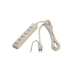 OAタップ 3ピン6個口 サージ機能付き ロック式 5m TA4365L