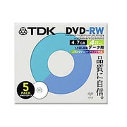 DVD-RW 4.7GB 4倍速対応 インクジェットプリンタ対応 5mmスリムタイプケース入り 5枚 DRW47PB5S