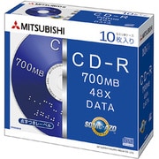 データ用CD-R 点字モデル 700MB 48倍速 5mm厚ケース 白 10パック SR80SB10