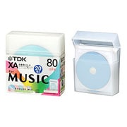 CD-R オーディオ 80分 20枚パック インクジェットプリンタ対応 カラーミックス スマートケース CD-RXA80CPWX20FS