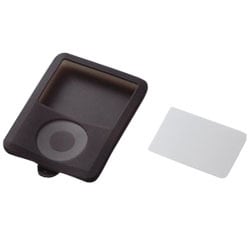 AVD-SCA3NBK (ブラック) [3rd iPod nano用保護フィルム付きシリコンケース]