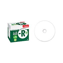 DVD-R4.7PWB×20PL [DVD-R 4.7GB 1～16倍速対応 インクジェットプリンタ対応ホワイトワイドレーベル 20枚入]