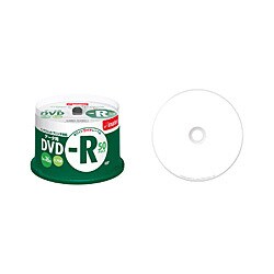 DVD-R 4.7GB 1～16倍速対応 インクジェットプリンタ対応ホワイトワイドレーベル 50枚入 DVD-R4.7PWBX50SL