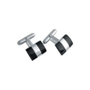 PN169-SS [カフス Onyx 2 Stripe Cufflinks]