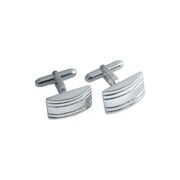 PN188-SS [カフス Silver Four Stripe Rectangular Cufflinks]