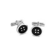 PN208-SS [カフス Onyx Button Cufflinks]
