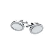 PN122-SS [カフス Engine Turned Edge Oval Cufflinks]