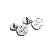 CUFF/E-SS カフス Cufflinks Oval With Chain Feature Hallmark