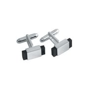 BT025-SS [カフス Double End Onyx Rectangle Cufflinks]