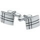 TR011-SS カフス Cufflinks Bright Oxidised Flag Lined