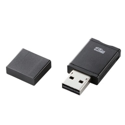USB2.0メモリリーダライタ microSD用 ブラック MR-SMC01BK