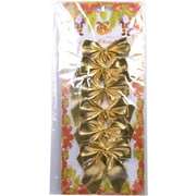 クリスマス リボン ゴールド6P [クリスマス用品]
