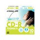 データ記録用ディスク CD-R 700MB 48倍速 インクジェットプリンター対応 ホワイトディスク 10枚 CD-R80PF10