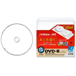 録画用DVD-R DL 215分 2-8倍速対応 10枚 CPRM対応 インクジェットプリンタ対応 VD-R215PF10