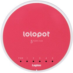 100BASE-TX対応 スイッチングハブ ピンク LAN-SW05APN