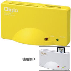 33メディア対応 USBカードリーダー/ライター イエロー CRW-12M33Y