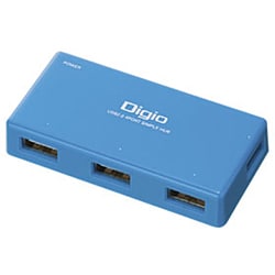 USB2.0ハブ 4ポート ライトブルー UH-2204ULB
