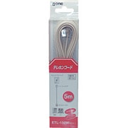 テレホンコード 6極4芯 ホワイト 5m ETL-150W
