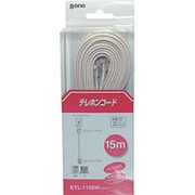 テレホンコード 6極4芯 ホワイト 15m ETL-1150W