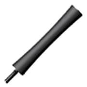 Q4DVent専用ポール 32mm径/180mm ブラック 1本 VP180/32
