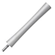 Q4DVent専用ポール 32mm径/216mm シルバー 1本 VP216/32MS