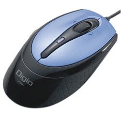 USB 5ボタンレーザーマウス ブルー MUS-ULF56BL