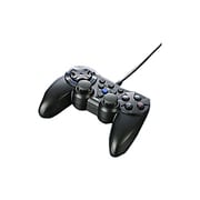 振動&連射機能付 PS3/アナログ/デジタル USBゲームパッド 12ボタン ブラック BSGPCP1201BK