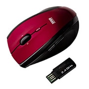 2.4GHzワイヤレス USB接続 レーザーマウス 中型 レッド MA-LSW10R