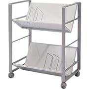 ファイルワゴン 2段収納・斜め棚板タイプ 幅550mm/奥行350mm WG-50