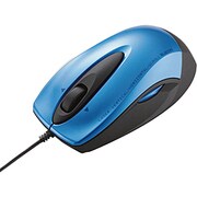 USB レーザー式 WEBブラウザ進む/戻るボタン装備 4ボタンマウス ブルー M-LS3URBU