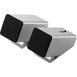 ステレオ対応コンパクトスピーカー シルバー ASP-S750SV