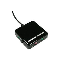 スピーカー/ベッドセット切り替え器 USB端子用 黒 ESKU1K