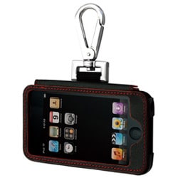 TUN-IP-100132 （ブラック/レッドスティッチ） [iPod touch用 キャリングケース] PRIE Ambassador SideHook for iPod touch