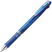 多色ボールペン クリップ-オン スリム 2C 0.7mm ノック式 インク色:2色(黒・赤) 本体色:青 油性 可動式バインダークリップ採用 B2A5-BL