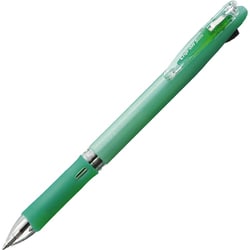 多色ボールペン クリップ-オン スリム 2C 0.7mm ノック式 インク色：2色（黒・赤） 本体色：パステルグリーン 油性 可動式バインダークリップ採用 B2A5-WG