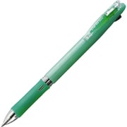 多色ボールペン クリップ-オン スリム 2C 0.7mm ノック式 インク色:2色(黒・赤) 本体色:パステルグリーン 油性 可動式バインダークリップ採用 B2A5-WG
