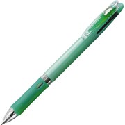 多色ボールペン クリップ-オン スリム 3C 0.7mm ノック式 インク色:3色(黒・青・赤) 本体色:パステルグリーン 油性 可動式バインダークリップ採用 B3A5-WG