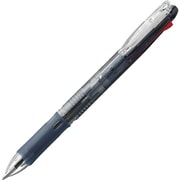 多色ボールペン クリップ-オン スリム 4C 0.7mm ノック式 インク色:4色(黒・青・赤・緑) 本体色:黒 油性 可動式バインダークリップ採用 B4A5-BK