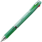 多色ボールペン クリップ-オン スリム 4C 0.7mm ノック式 インク色:4色(黒・青・赤・緑) 本体色:パステルグリーン 油性 可動式バインダークリップ採用 B4A5-WG