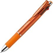 多機能ペン クリップ-オン マルチ1000 ボール径:0.7mm インク色:4色(黒・青・赤・緑) シャープペン芯径:0.5mm 本体色:オレンジ 可動式バインダークリップ搭載 B4SA2-OR